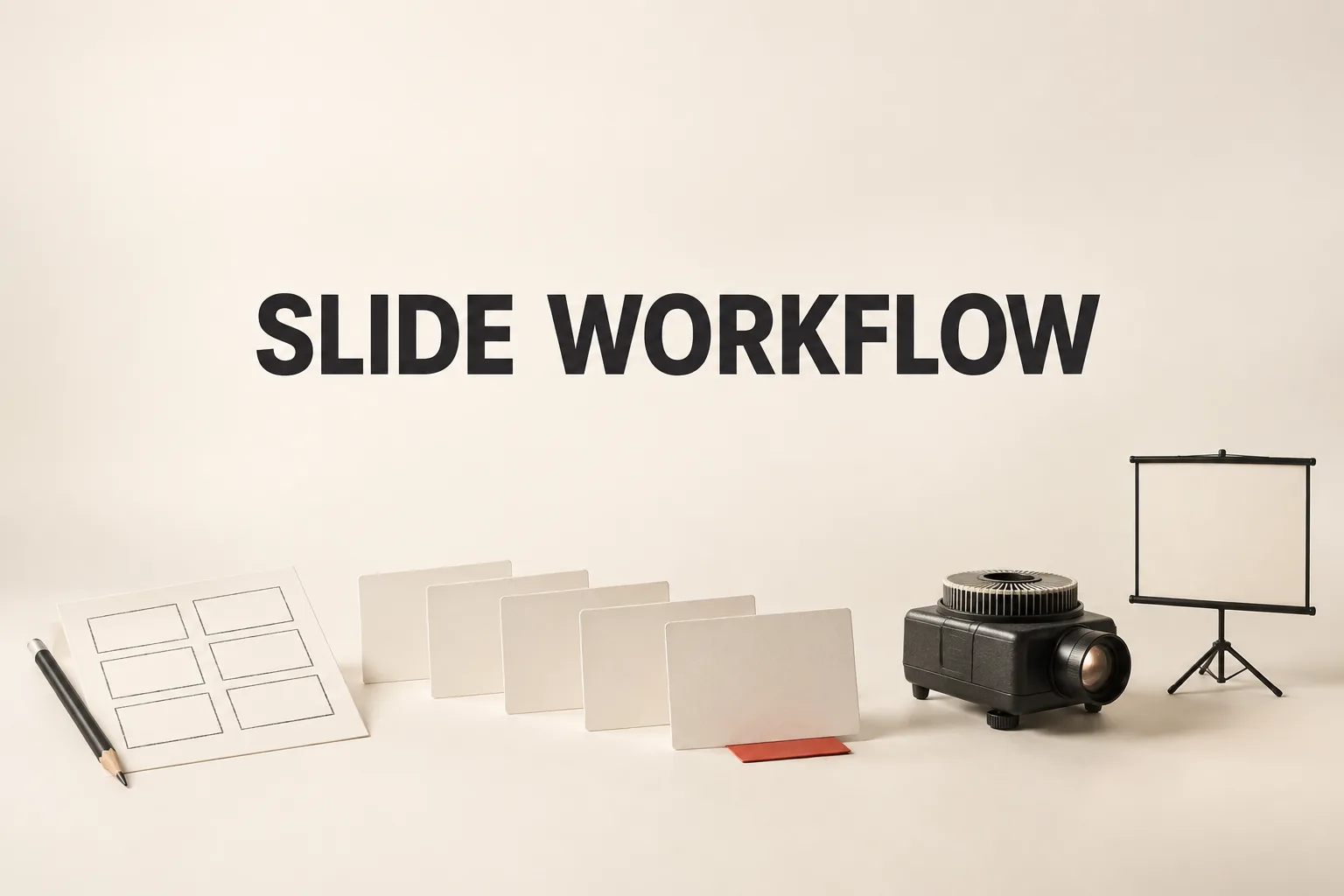 What Is Your Slide Deck Supposed to Do?의 SLIDE WORKFLOW 관련 대표 이미지